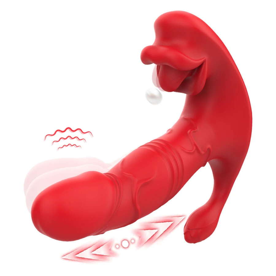 ARMONY - VIBRADOR ANAL CALCINHA C E ESTIMULADOR DO PONTO G CONTROLE REMOTO VERMELHO